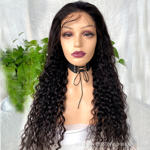 wholesale price water wave  lace front wig treatment brazilian hair